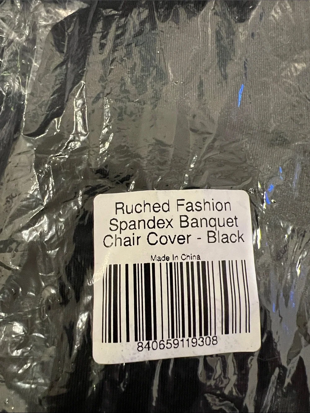 Classic Black Ruched Stretch Chair Cover for Events by